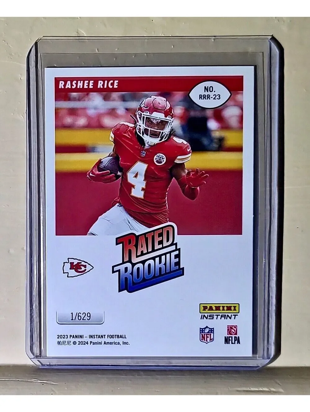 Rashee Rice 2023 Panini NFL Rated Rookie Retro #23 Card Kansas City Chiefs 1/629